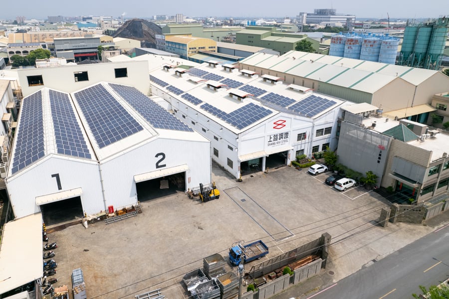 上鎧鋼鐵總部工廠空拍照